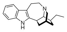 Skeletal formula of ibogamine