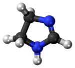 Ball-and-stick model of the imidazoline molecule