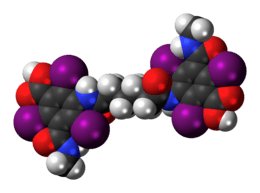 Space-filling model of the iocarmic acid molecule