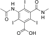 Skeletal formula of iotalamic acid