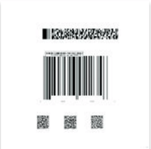 Barcode information behind a white background