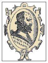 portrait of Carranza, from the frontispiece of   De la Filosofía de las Armas y de su Destreza  (1582)