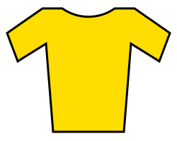 A jersey with a yellow design