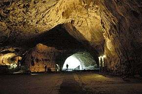 Gloomy cave interior