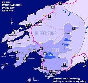 Map of the Kerry International Dark-Sky Reserve