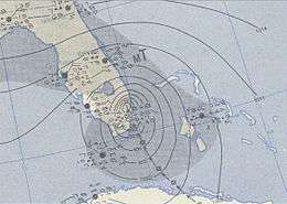 Weather map of Hurricane King