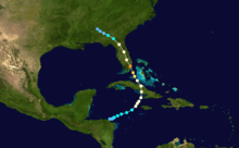 Weather map of Hurricane King