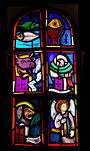 Stained glass of the Four Evangelists in Bockweiler, Germany