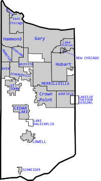 Lake County, Indiana map.svg