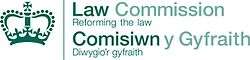 Logo of the Law Commission, showing its name and slogan in both English and Welsh