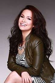 Promotional image of singer and actress Lea Salonga, who provides Jasmine's singing voice.