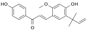 Chemical structure of licochalcone A