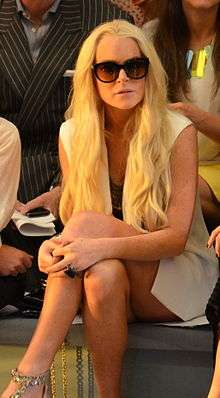 Lohan at the Cynthia Rowley fashion show in 2011