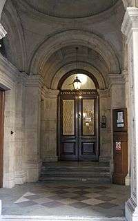 Entrance to the Linnean Society building, Picadilly