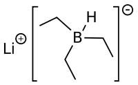 Skeletal formula of lithium triethylborohydride