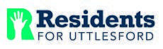 Logo: Name Residents for Uttlesford and logo mark of hand held up to volunteer.