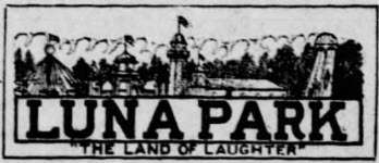 Scranton Luna Park Company advertising masthead