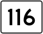 State Route 116 marker