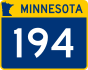 Trunk Highway 194 marker