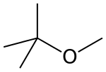 Skeletal formula of MTBE