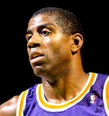 head shot of Magic Johnson