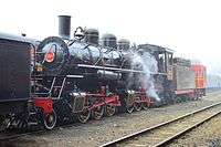 A 2-6-6-2 Mallet Locomotive at the Northwest Railway Museum in Snoqualmie, Washington