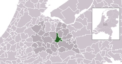 Highlighted position of Zeist in a municipal map of Utrecht