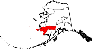 State map highlighting Bethel Census Area