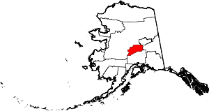 State map highlighting Denali Borough