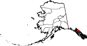 State map highlighting Juneau