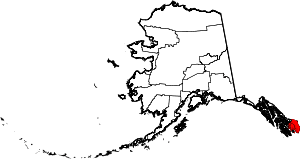 State map highlighting Ketchikan Gateway Borough