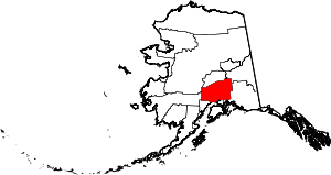 State map highlighting Matanuska-Susitna Borough