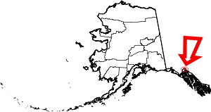 State map highlighting Skagway