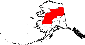 Map of Alaska highlighting Yukon-Koyukuk Census Area