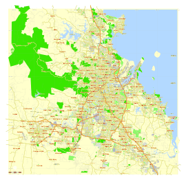 Map of the Brisbane metropolitan area