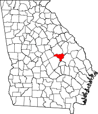 State map highlighting Johnson County