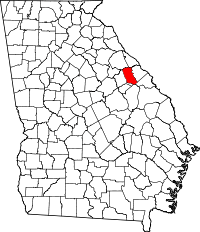 State map highlighting McDuffie County