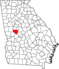 State map highlighting Upson County