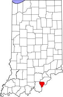 State map highlighting Floyd County