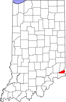 State map highlighting Ohio County