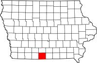 Map of Iowa highlighting Decatur County