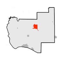 Location of Jerseyville within Jersey County