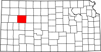 State map highlighting Gove County