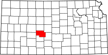 State map highlighting Pawnee County