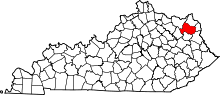 State map highlighting Carter County