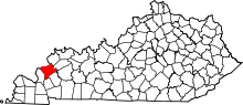 State map highlighting Crittenden County