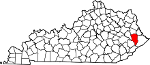 State map highlighting Floyd County