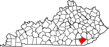 State map highlighting Knox County