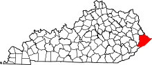 State map highlighting Pike County