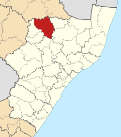 Location in KwaZulu-Natal